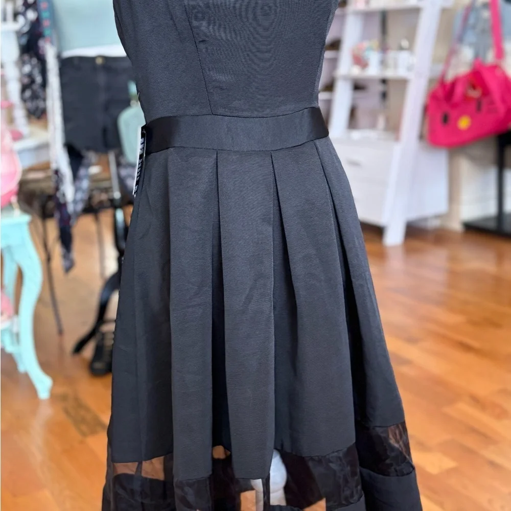 Express Strapless Cocktail Dress Solid Black Size 6